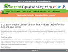 Tablet Screenshot of contentequalsmoney.com